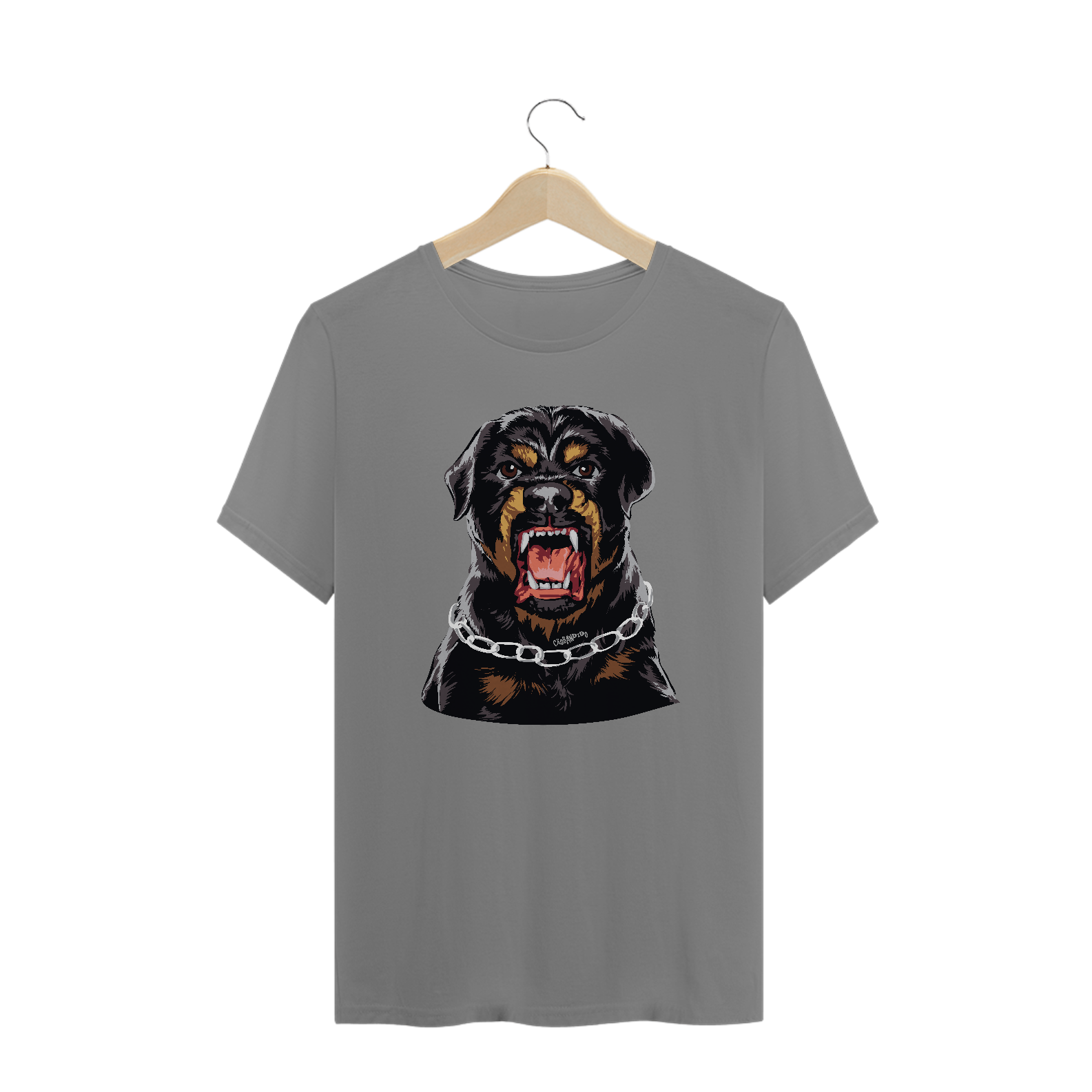 Camiseta Plus Size Rottweiler com Cara de Bravo