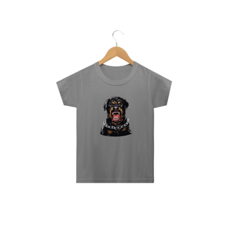 Nome do produto Camiseta Infantil Rottweiler com Cara de Bravo