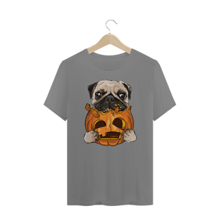 Nome do produto Camiseta Plus Size Pug Comendo uma Abóbora