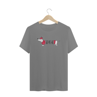 Nome do produto Camiseta Plus Size Dachshund Natal Ho Ho Ho