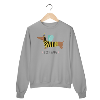 Nome do produto Moletom Blusão Dachshund Bee Happy