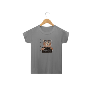 Nome do produto Camiseta Infantil Gato Bandido