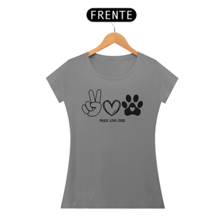 Nome do produto Baby Look Peace, love, dogs