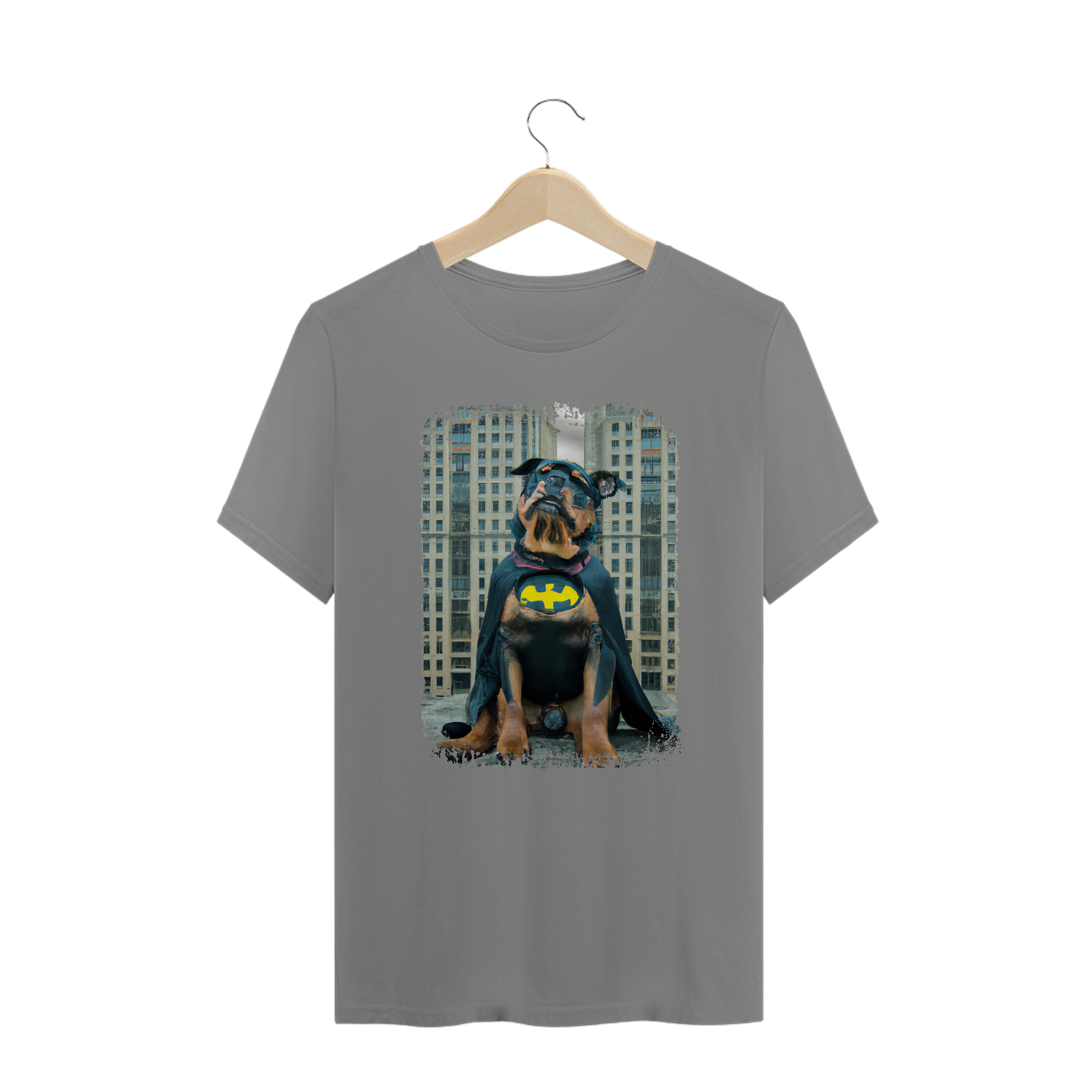 Camiseta Plus Size Rottweiler Batman