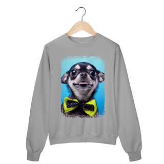 Nome do produto Moletom Blusão Chihuahua Preto de Gravatinha