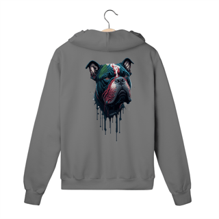 Nome do produto Moletom com Zíper e Capuz - American Bully Splash Art