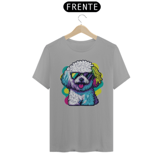 Nome do produto Camiseta Bichon Frisé de Óculos de Sol
