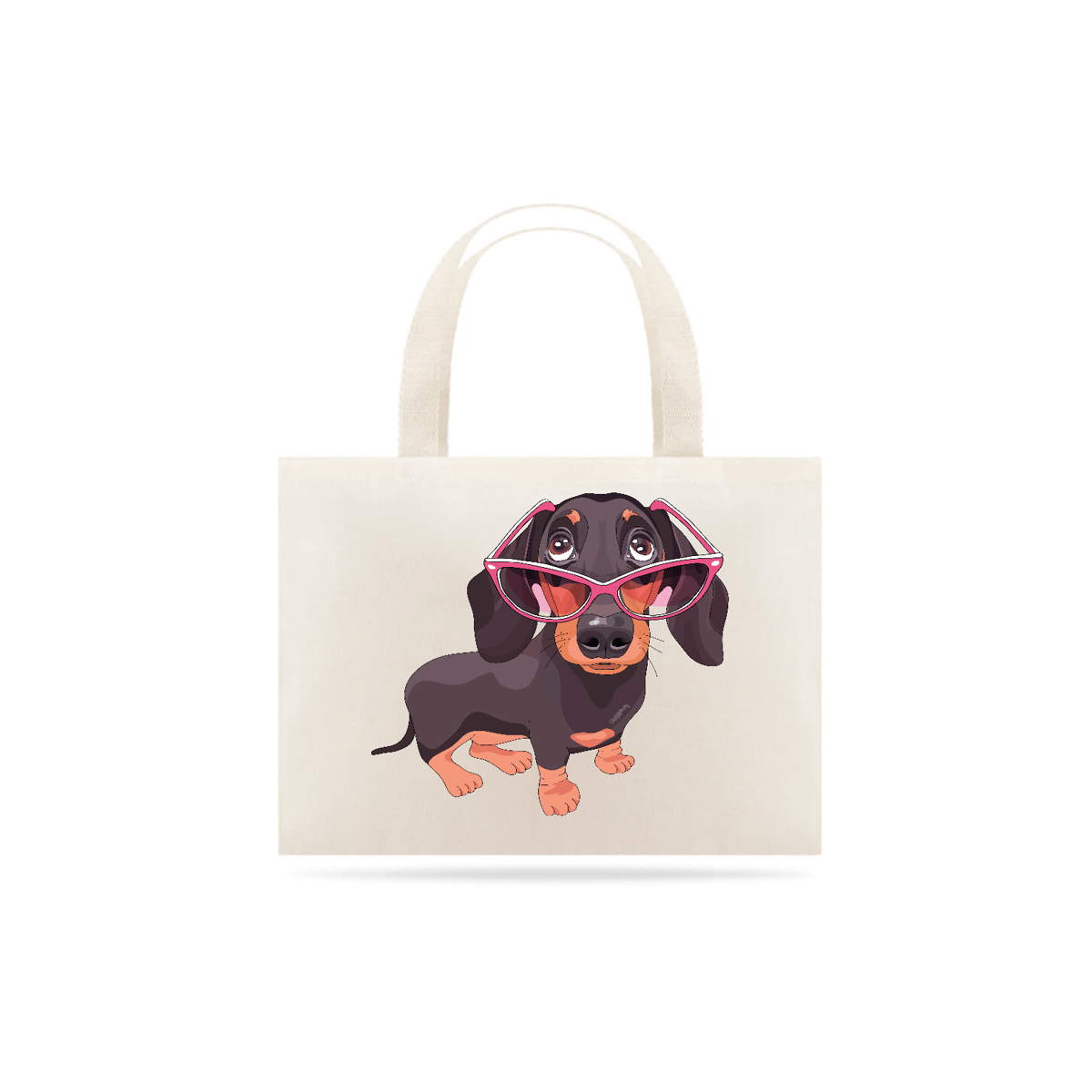 Nome do produto: Ecobag Dachshund de Óculos
