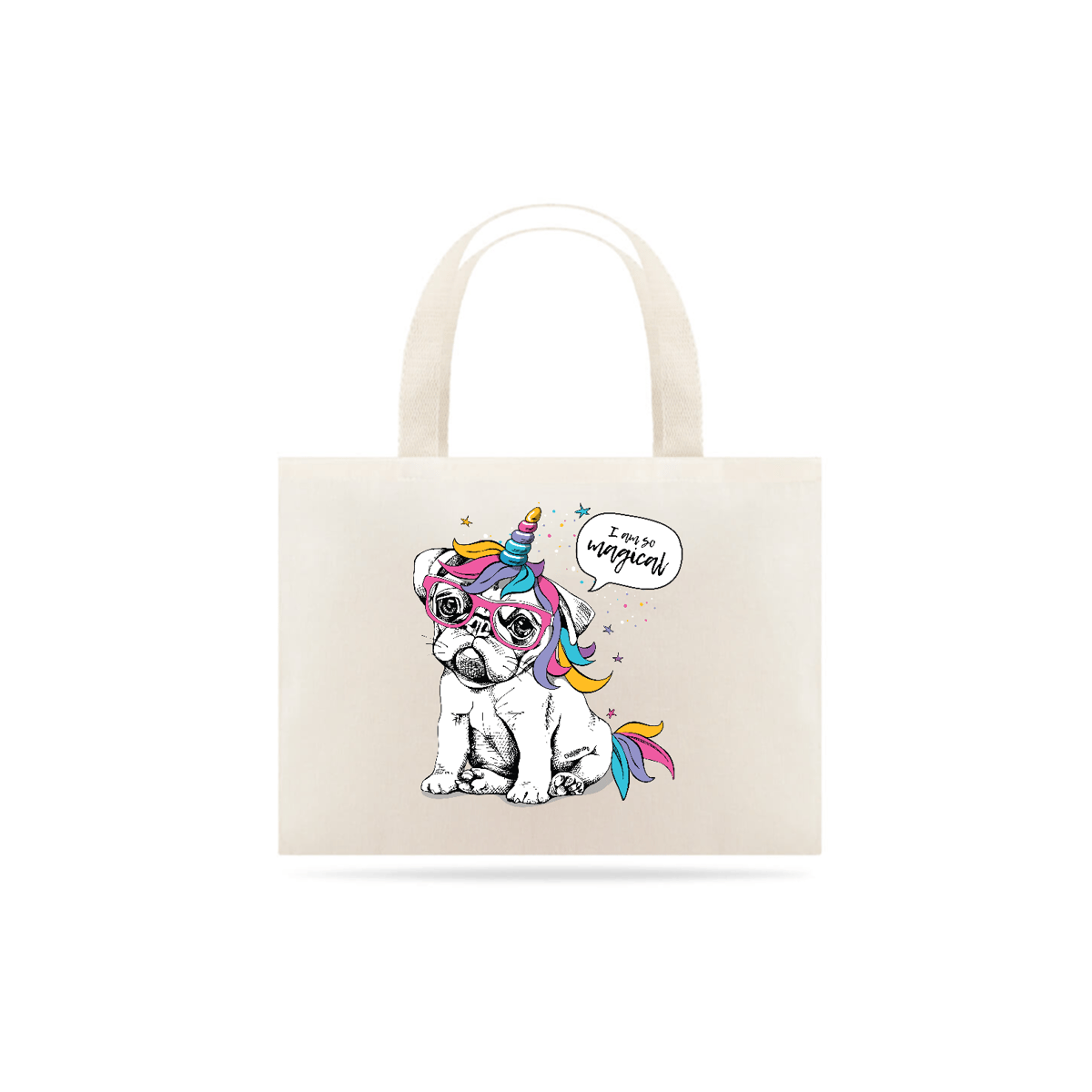 Nome do produto: Ecobag Bulldog Francês Unicórnio - I am So Magical