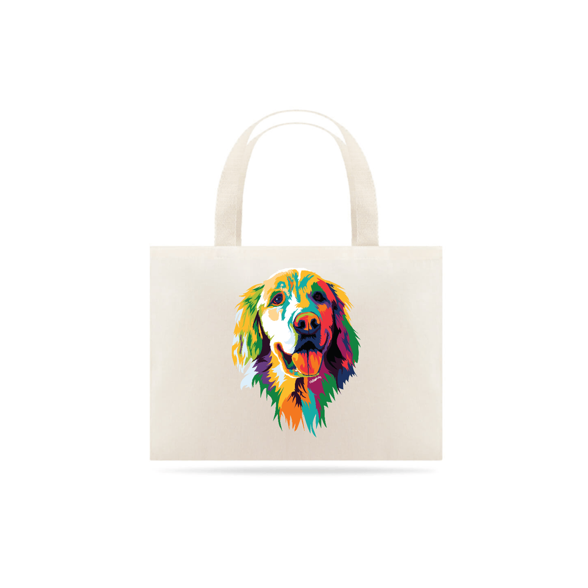 Nome do produto: Ecobag Golden Retriever Ilustração Cores