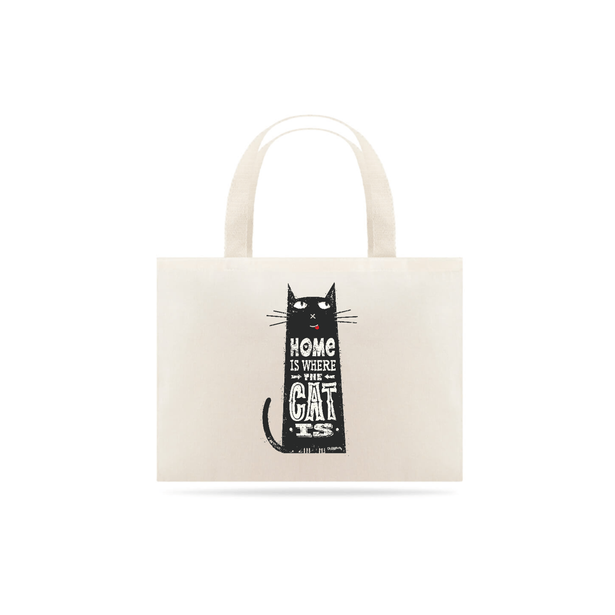 Nome do produto: Ecobag Home Is Where The Cat Is