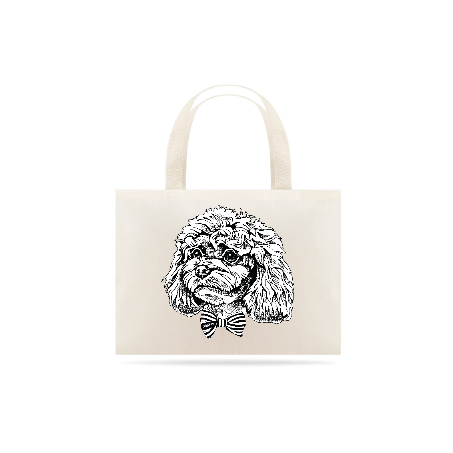 Ecobag Poodle de Gravatinha Borboleta