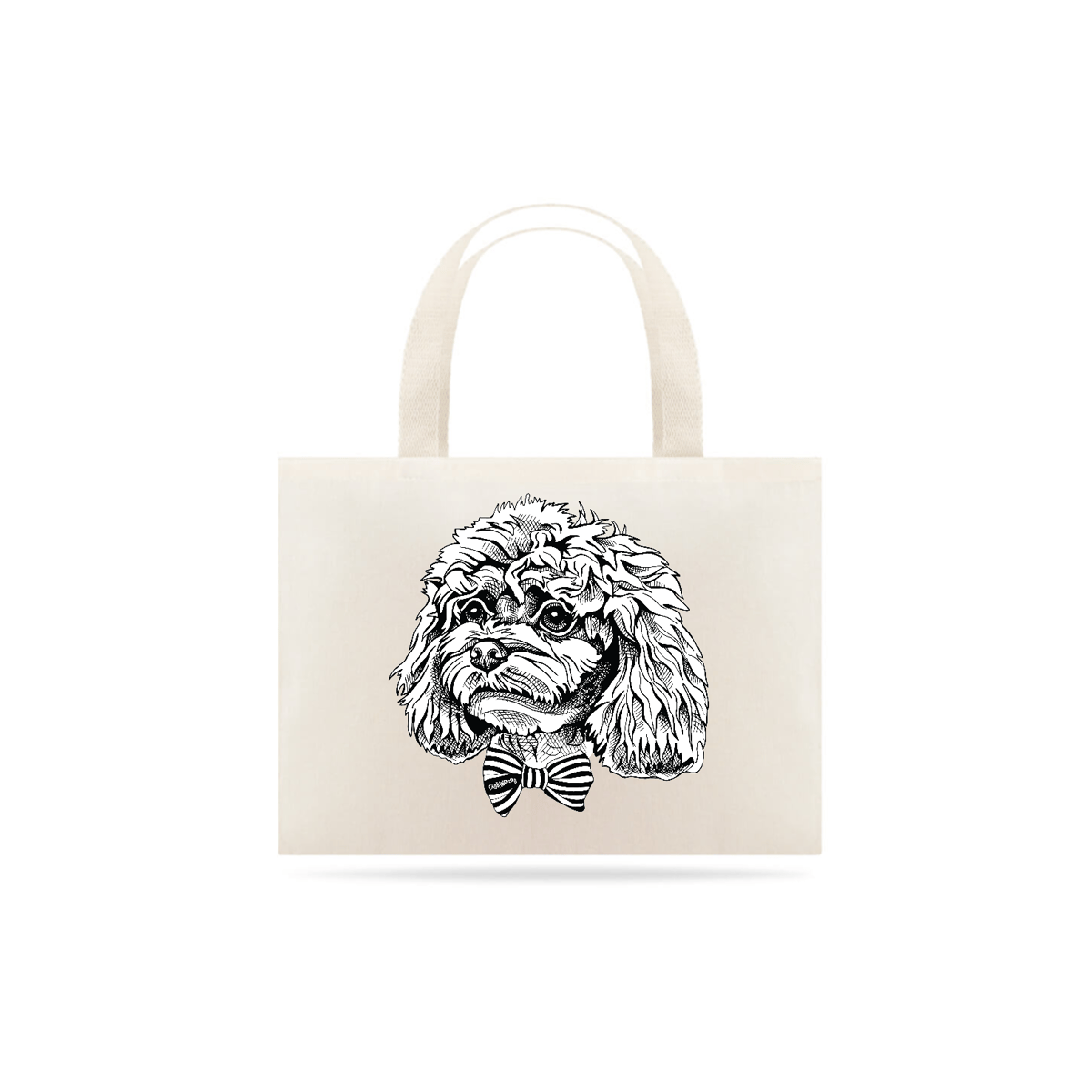 Nome do produto: Ecobag Poodle de Gravatinha Borboleta