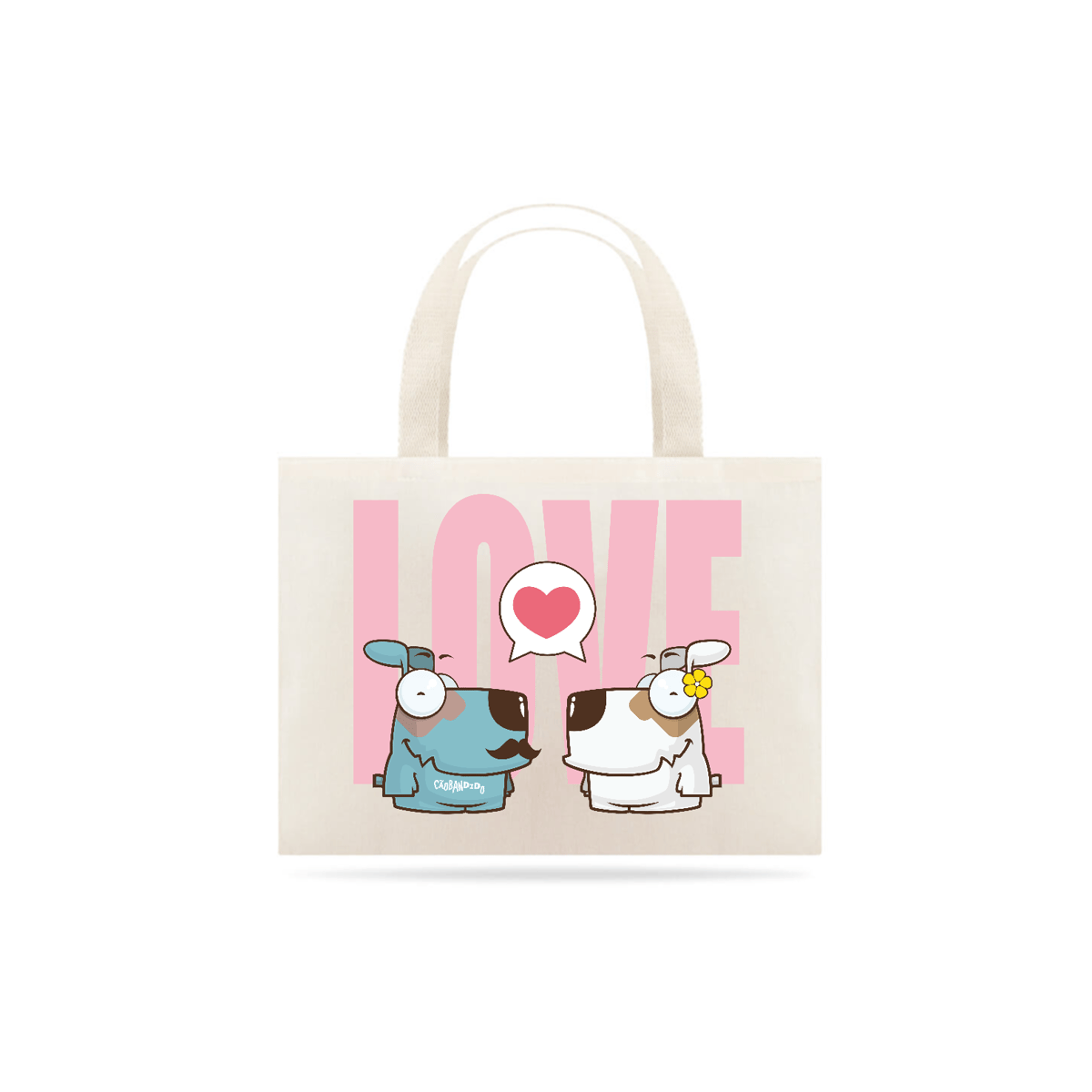 Nome do produto: Ecobag Cachorro Casal Love