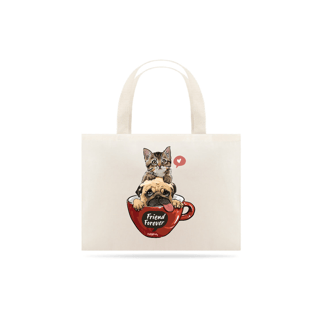 Ecobag Gato e Cachorro - Friend Forever