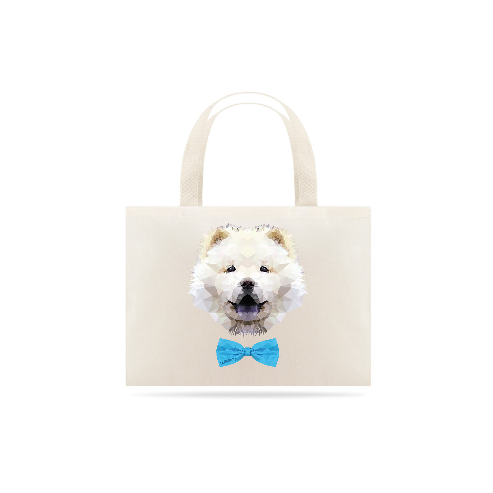 Ecobag Chow Chow Creme de Gravatinha