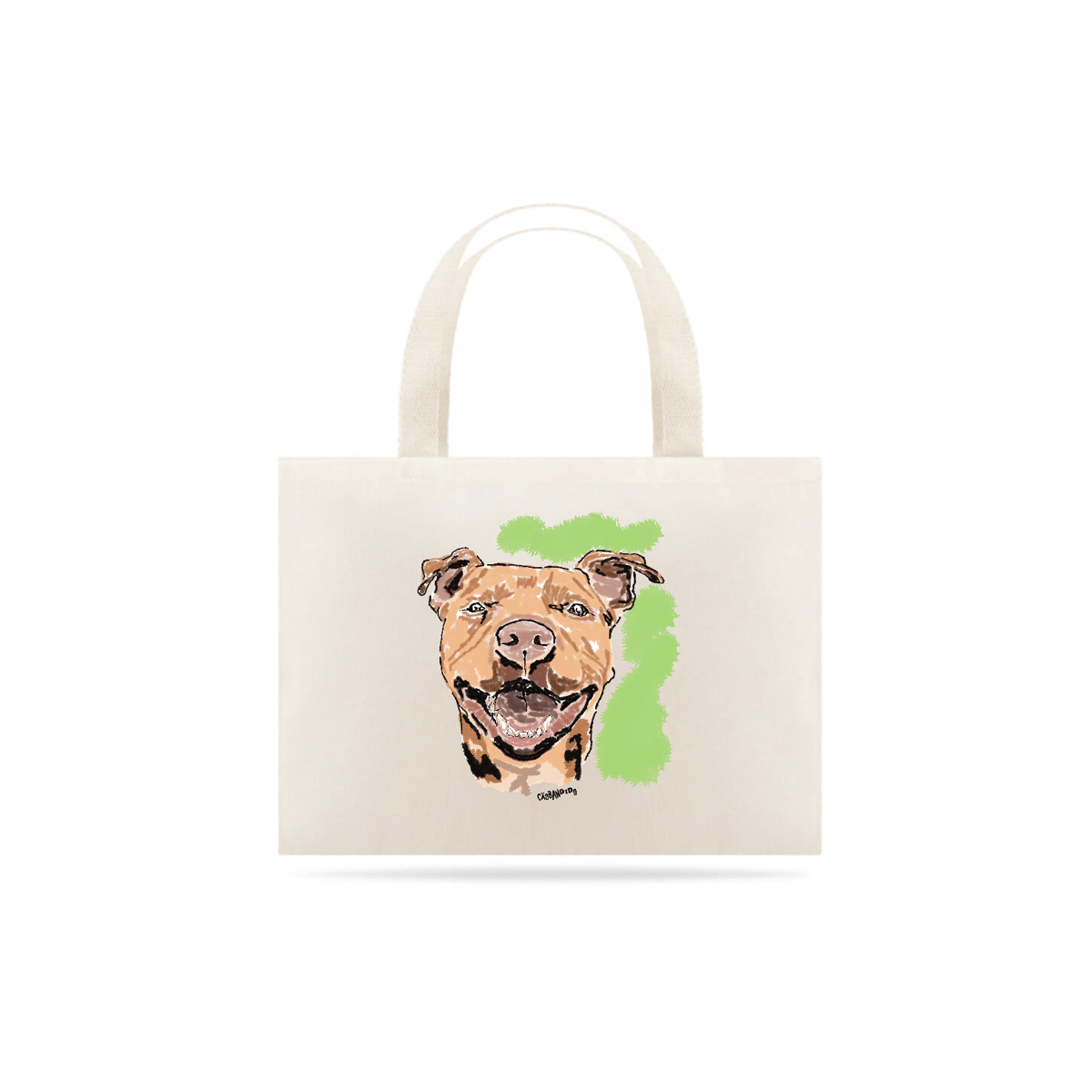 Nome do produto: Ecobag Pitbull Pintura Digital