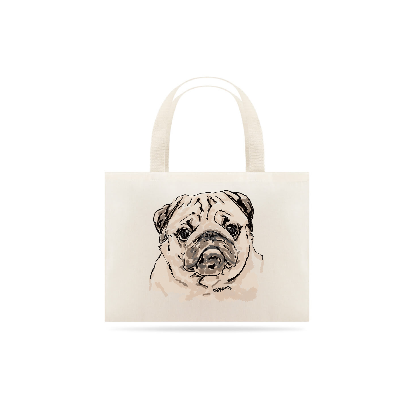 Ecobag Pug Pintura Digital