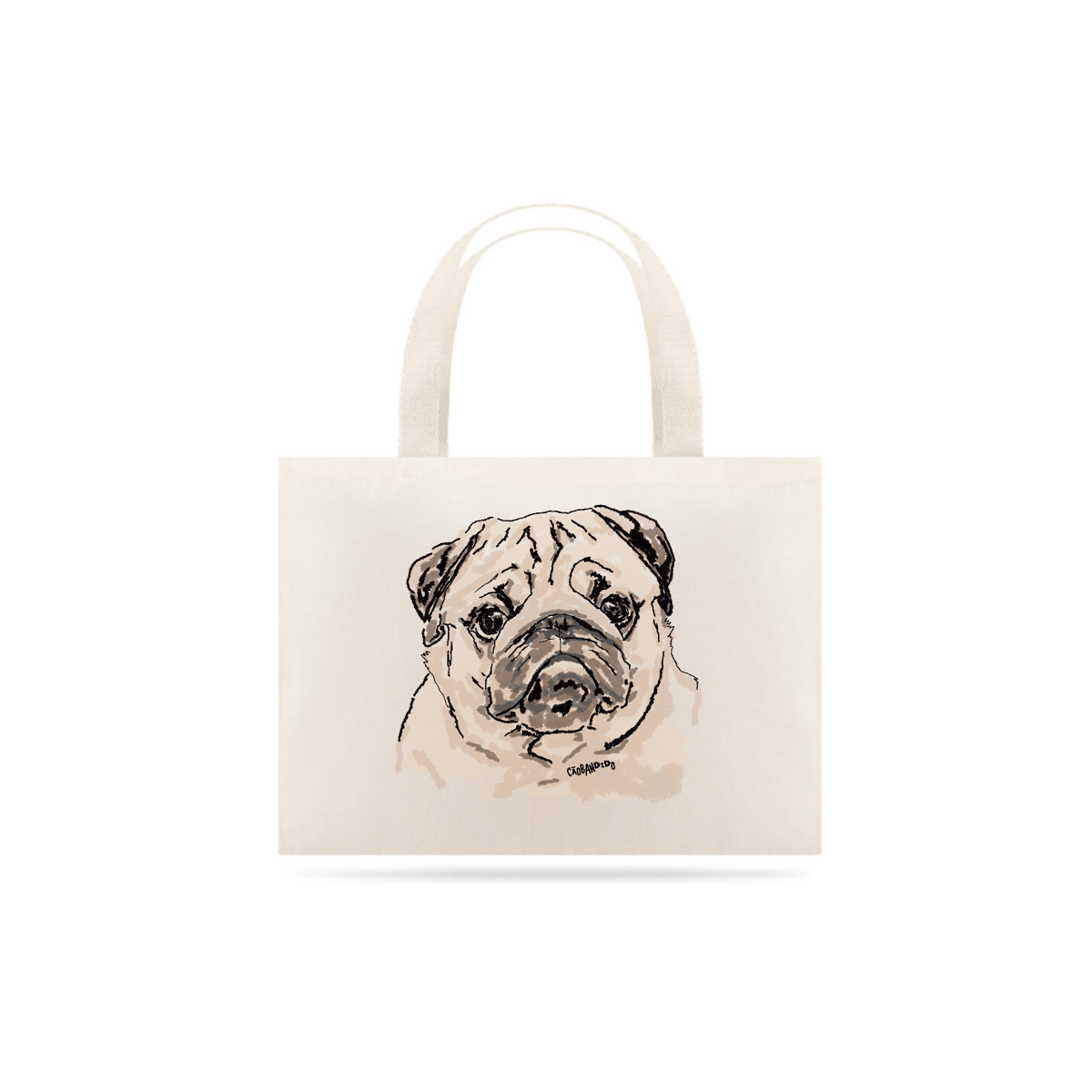 Nome do produto: Ecobag Pug Pintura Digital