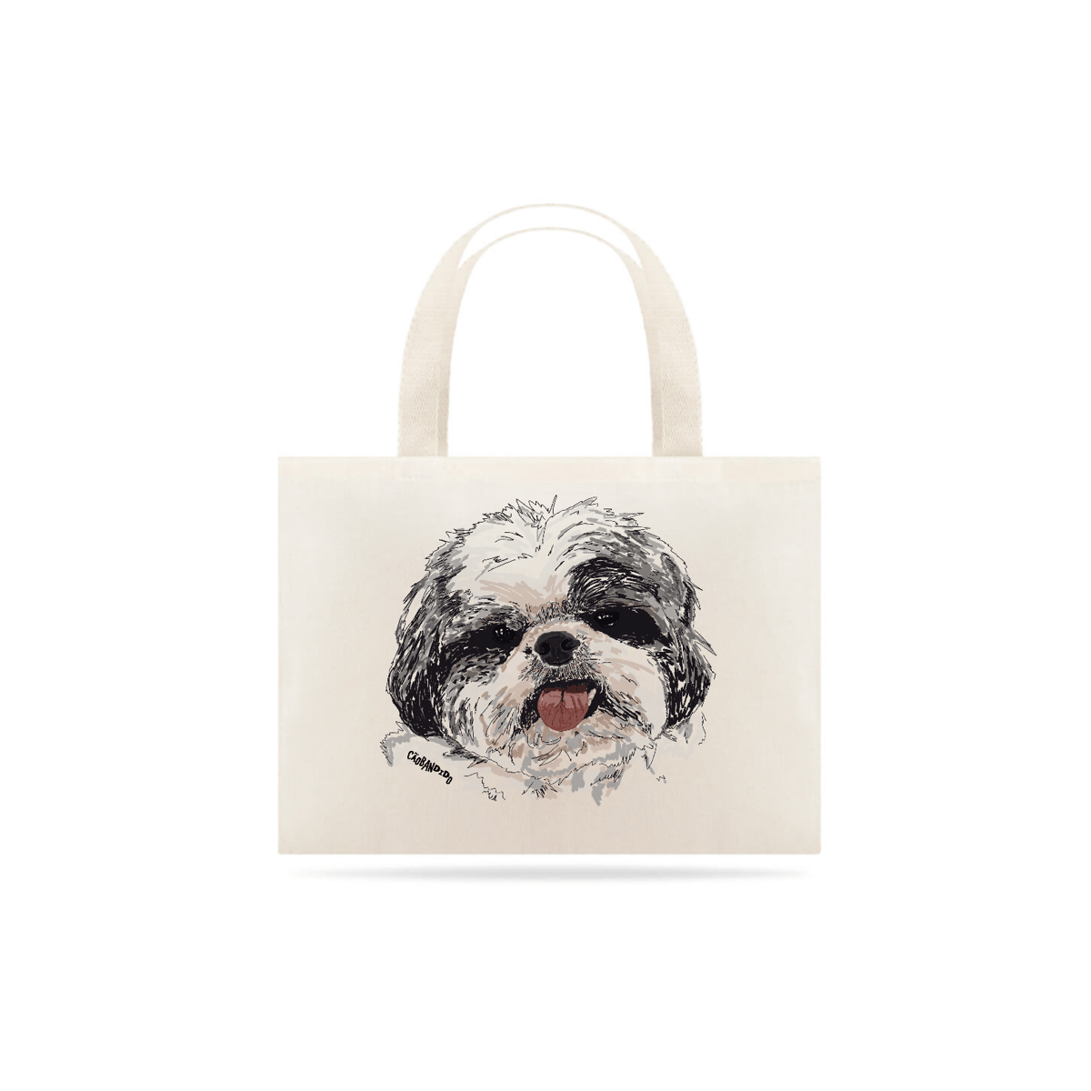 Nome do produto: Ecobag Shih Tzu Pintura Digital