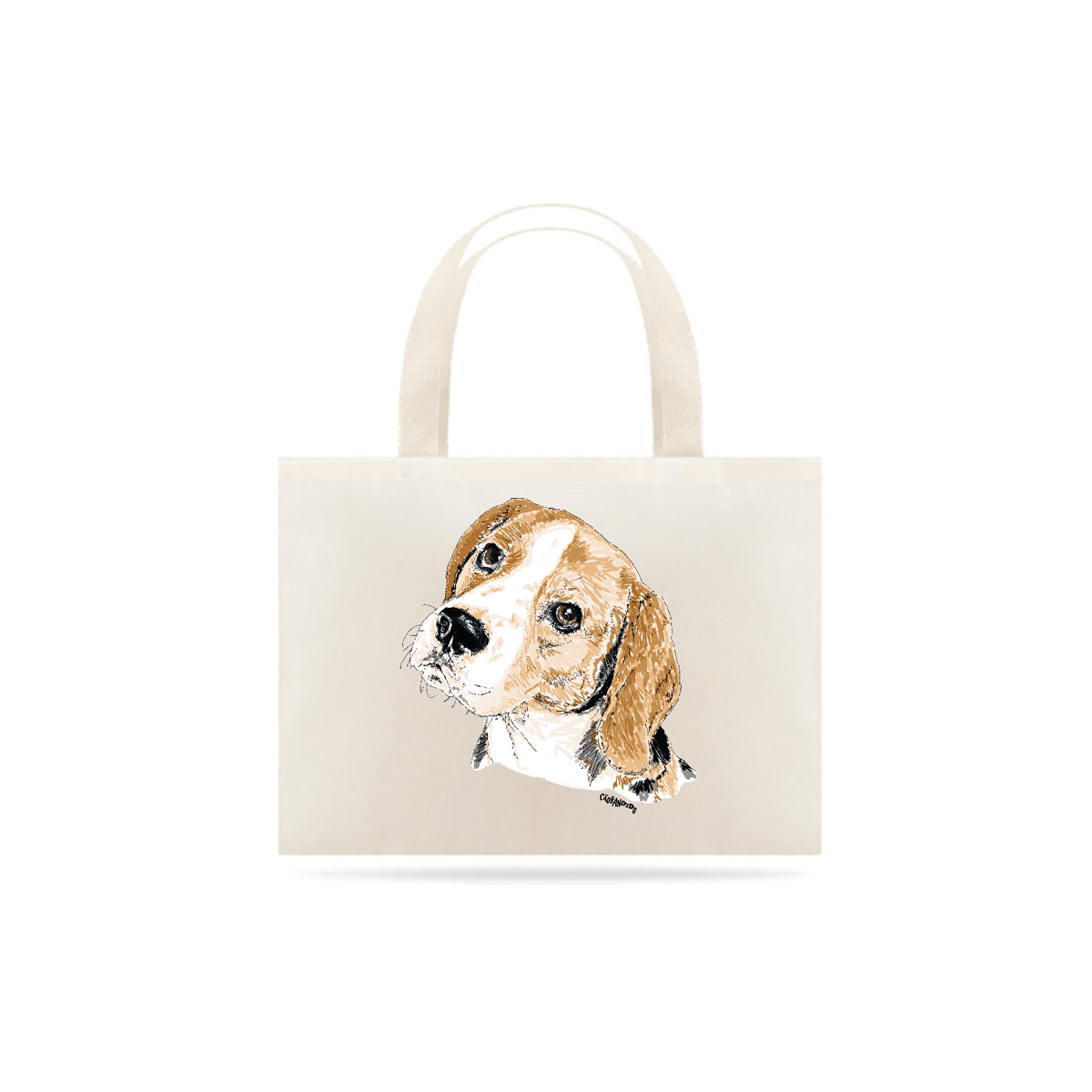 Nome do produto: Ecobag Beagle Pintura Digital