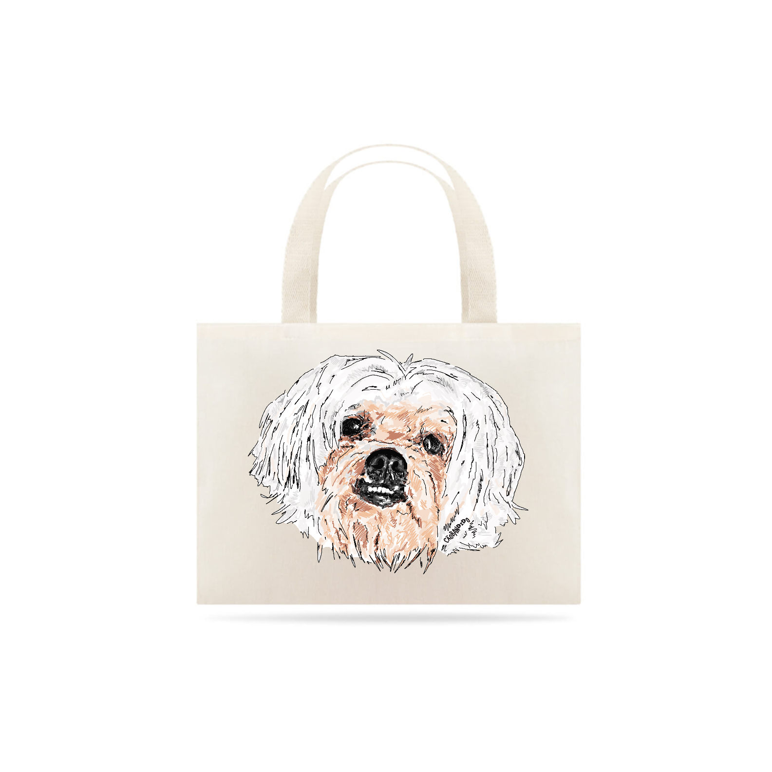 Ecobag Lhasa Apso Pintura Digital