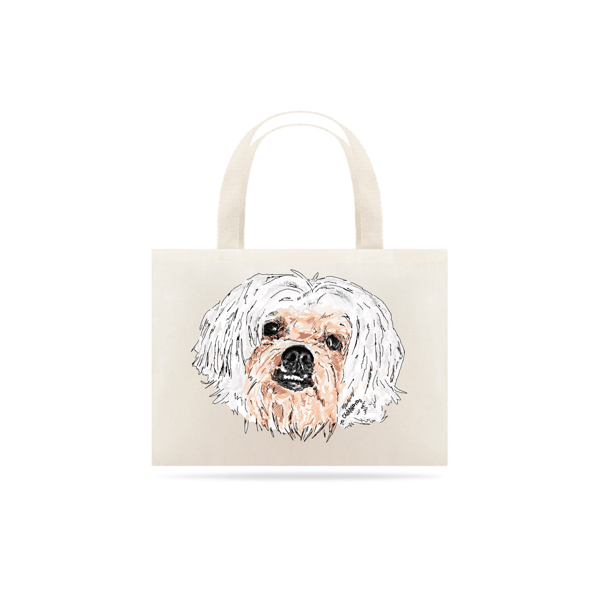 Nome do produto: Ecobag Lhasa Apso Pintura Digital