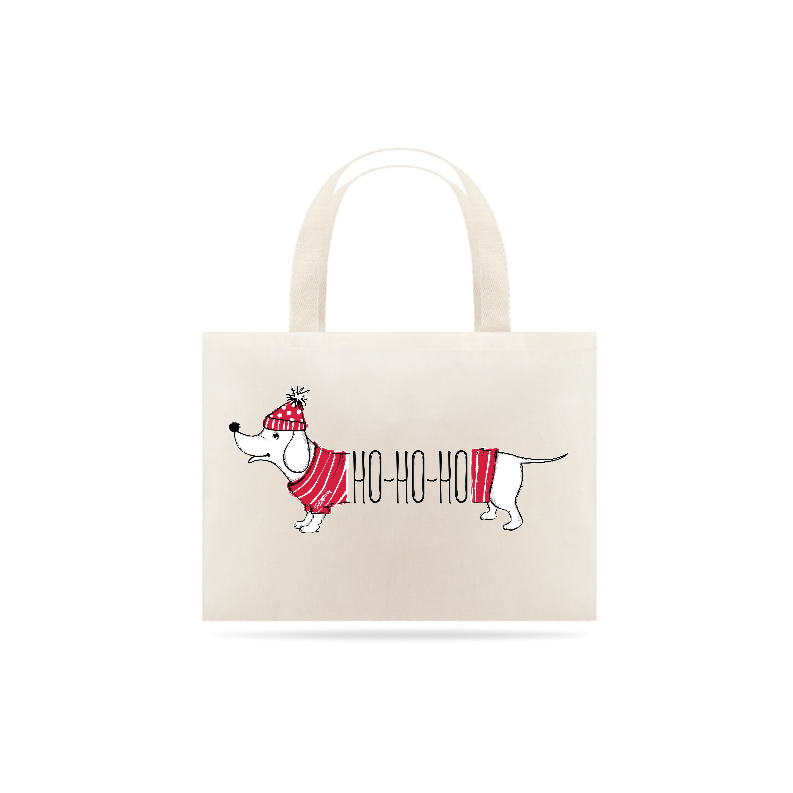 Ecobag Dachshund Natal Ho Ho Ho