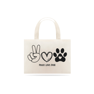 Ecobag Peace, love, dogs