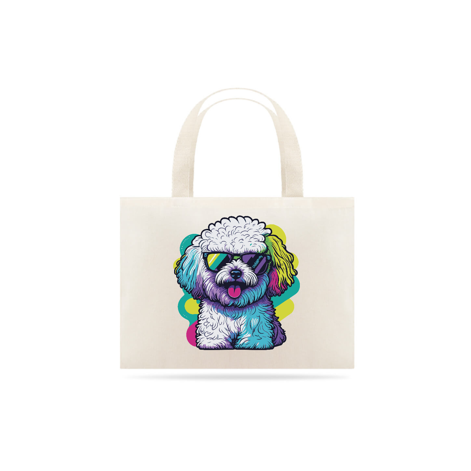 Ecobag Bichon Frisé de Óculos de Sol