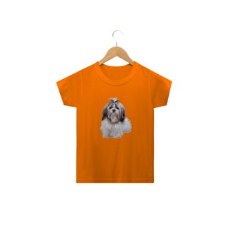 Nome do produto Camiseta Infantil Shih Tzu Realista