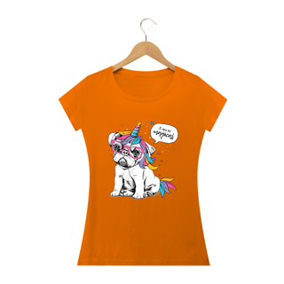 Nome do produto Baby Look Bulldog Francês Unicórnio - I am So Magical