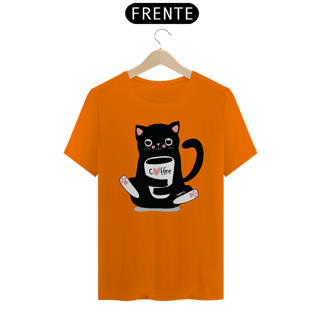 Nome do produto Camiseta Gato Preto Café