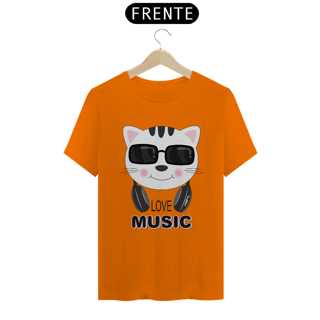 Nome do produto Camiseta Gato Love Music