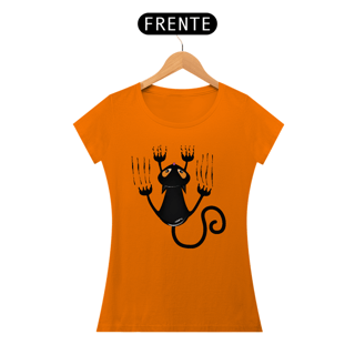 Nome do produto Baby Look Gato Preto Arranhando