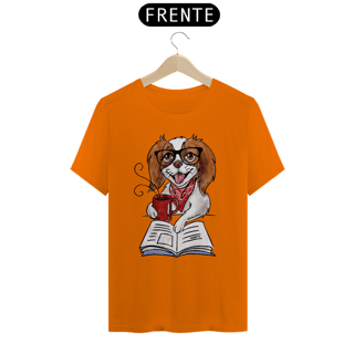 Nome do produto Camiseta Cachorro, Café e Talvez 1 Livro - Books and Dogs