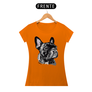 Nome do produto Baby Look Bulldog Francês Pintura Digital