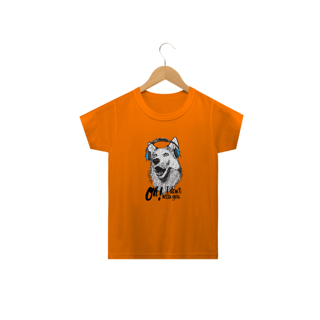 Camiseta Infantil Cachorro Oh! I Don't Hear You