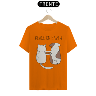 Nome do produto Camiseta Cachorro e Gato - Peace on Earth