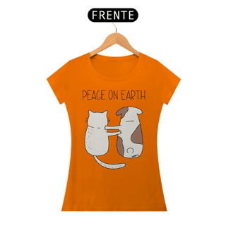 Nome do produto Baby Look Cachorro e Gato - Peace on Earth