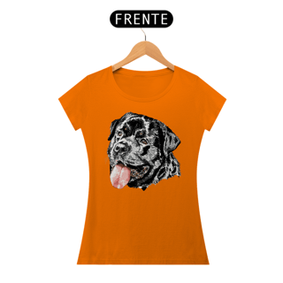 Nome do produto Baby Look Rottweiler Cara Preta Pintura Digital
