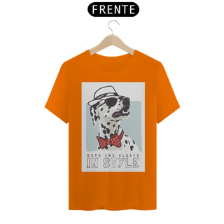 Nome do produto Camiseta Dálmata de Chapéu e Gravatinha Borboleta