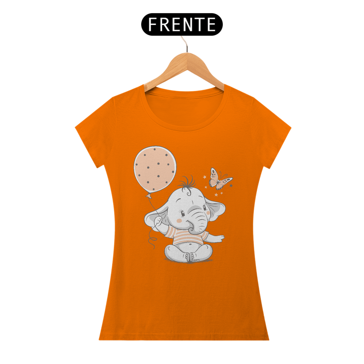 Nome do produto: Baby Look Elefante - Modelo 2