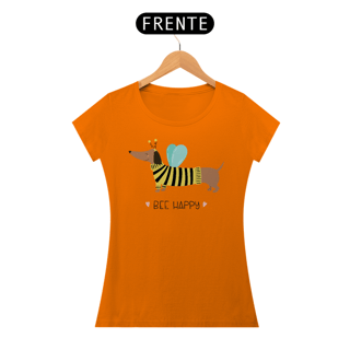 Nome do produto Baby Look Dachshund Bee Happy