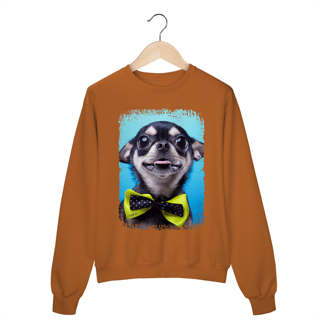 Nome do produto Moletom Blusão Chihuahua Preto de Gravatinha