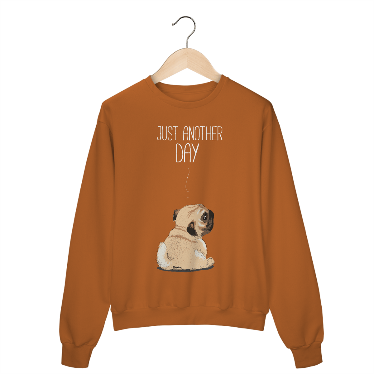 Nome do produto: Moletom Blusão Pug Just Another Day