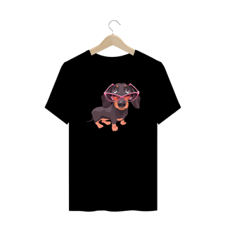 Nome do produto Camiseta Plus SIze Dachshund de Óculos