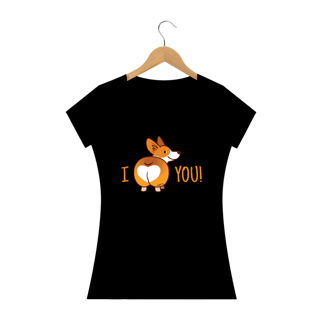 Nome do produto Baby Look Corgi - I Love You