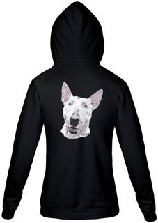 Nome do produto Moletom com Zíper e Capuz - Bull Terrier Pintura Digital