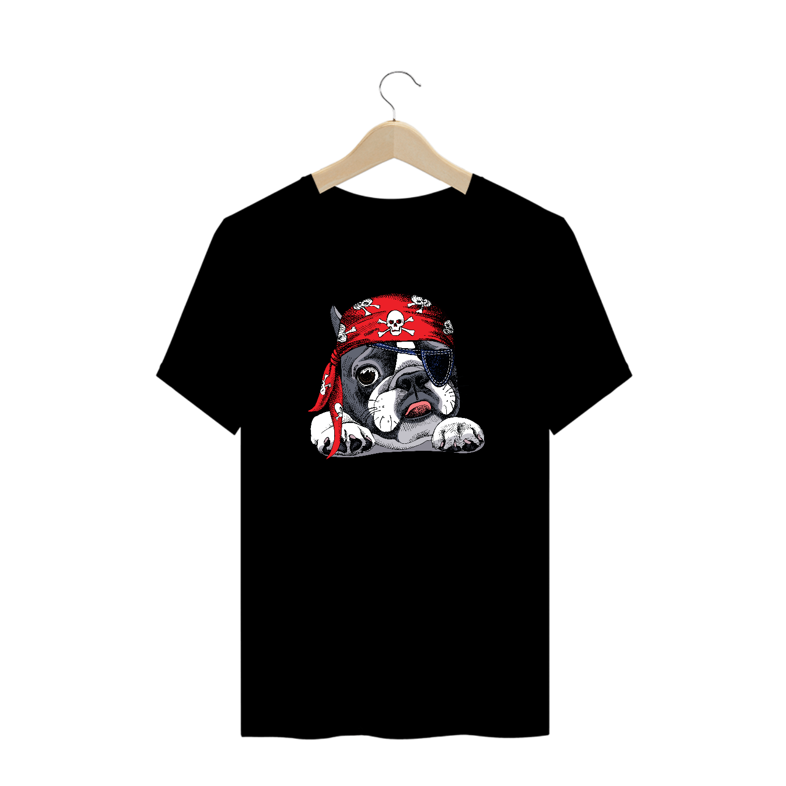 Camiseta Plus Size Bulldog Francês Pirata